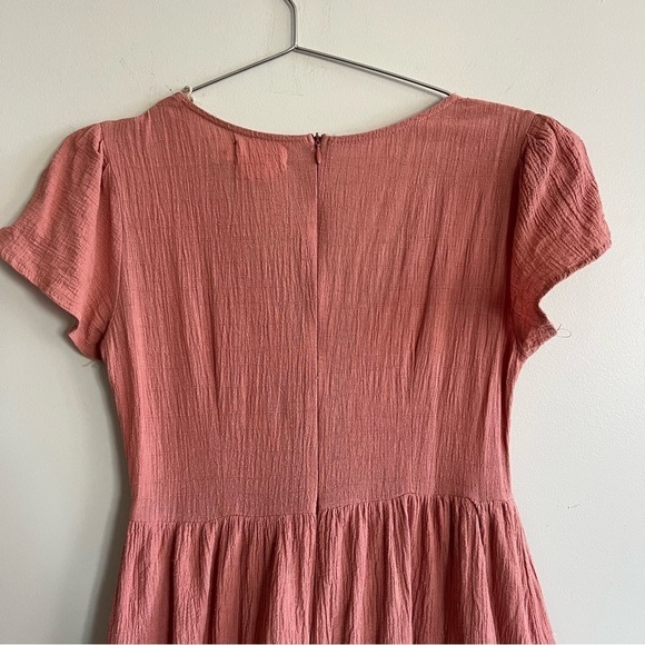 Showpo Lost in Paradise Cotton Ruffle Dress in Dusty Rose - Picture 9 of 11